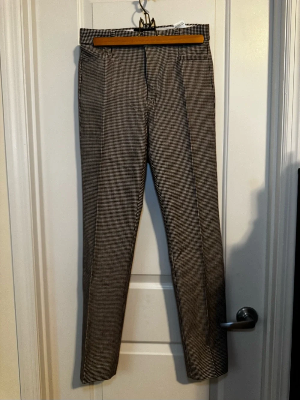 Banana Republic NWOT Houndstooth High Rise Sloan Pants in Brown and Black 4